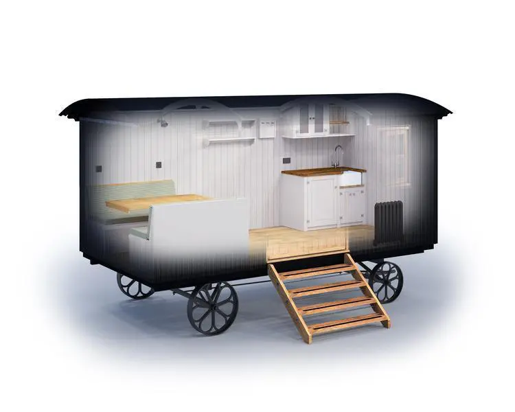 Plankbridge Cabin shepherd's hut interior