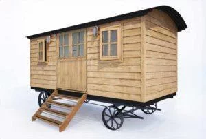 Plankbridge Cabin shepherd's hut in Oak