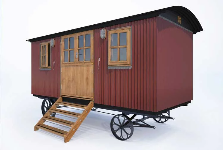 Plankbridge Cabin shepherd's hut in Oak Apple