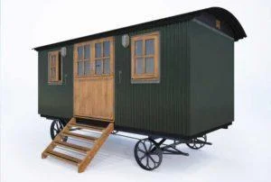 Plankbridge Cabin shepherd's hut in Plankbridge Green