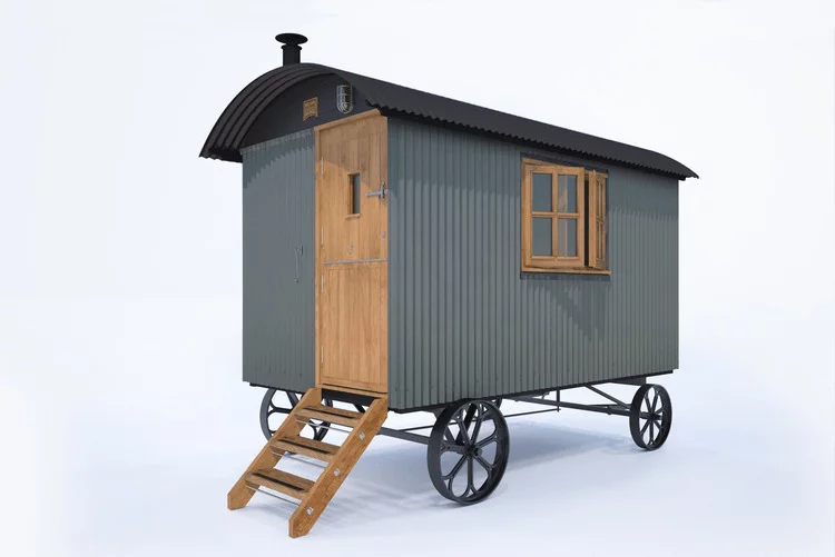 Plankbridge Snug shepherd's hut in Coppice Smoke